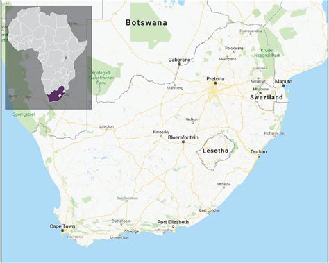 south africa maps google